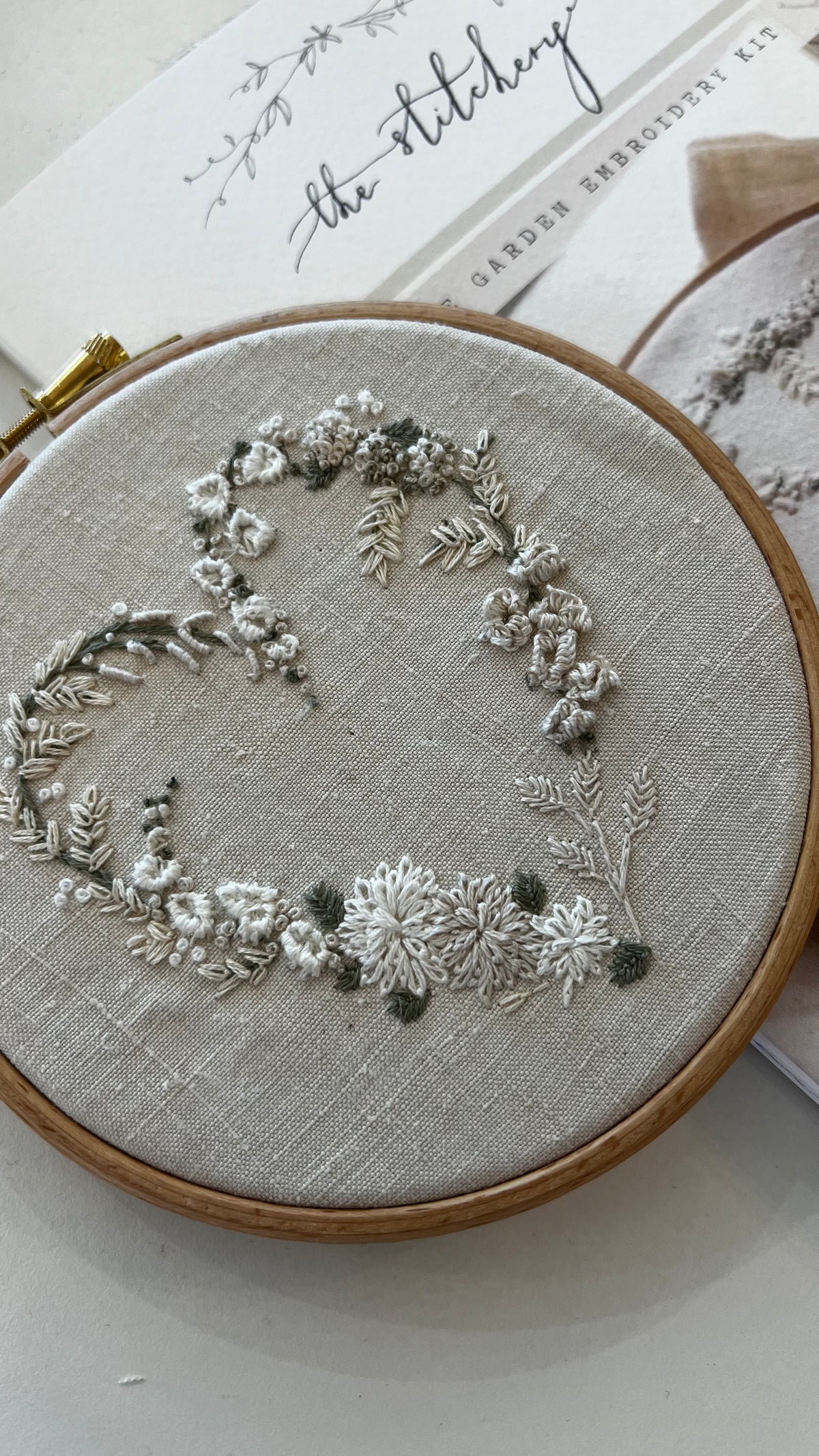 The Stitchery Embroidery Kit: White Garden