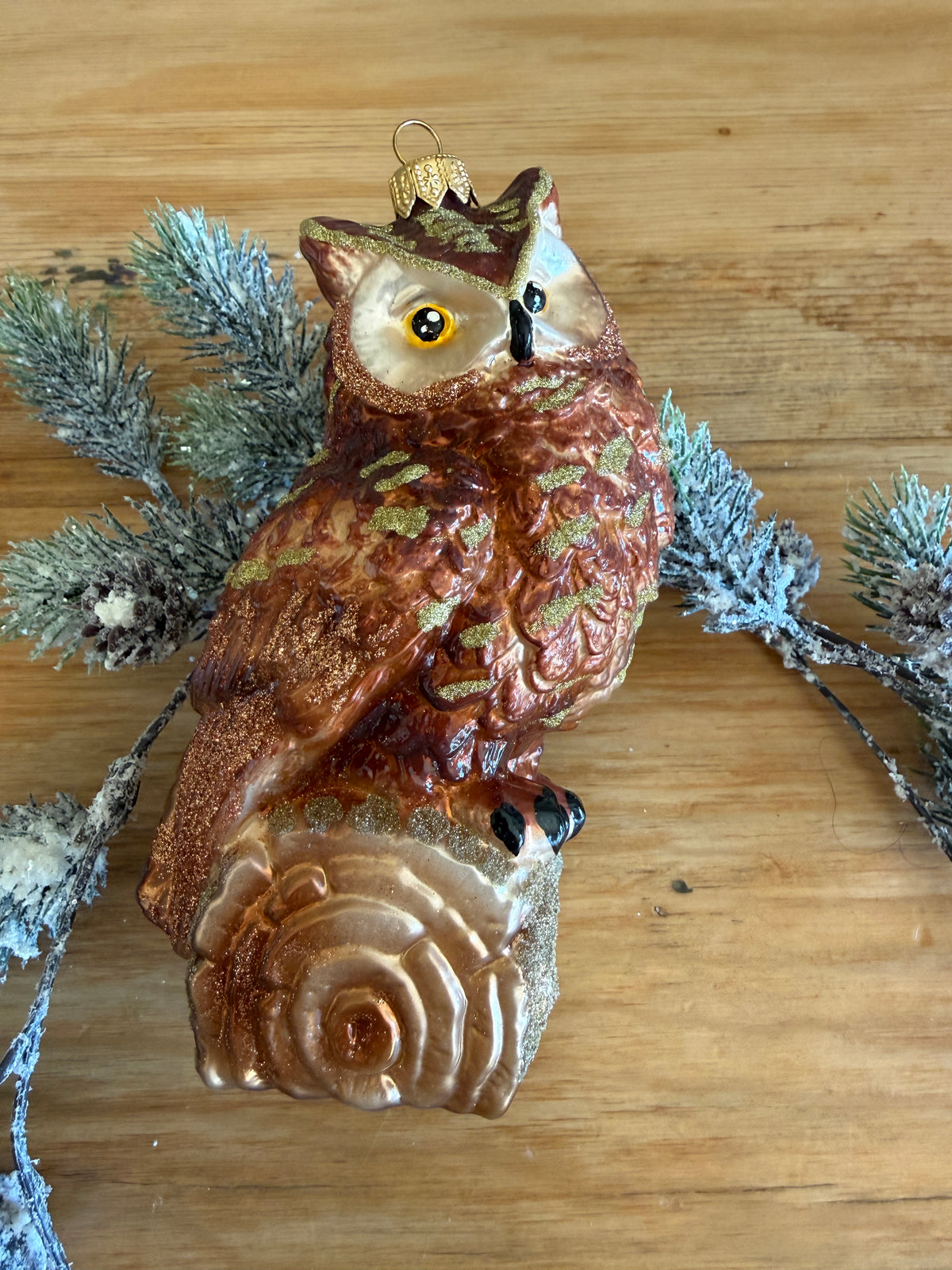 Nostalgie Handmade Ornament from Germany {Large Owl}