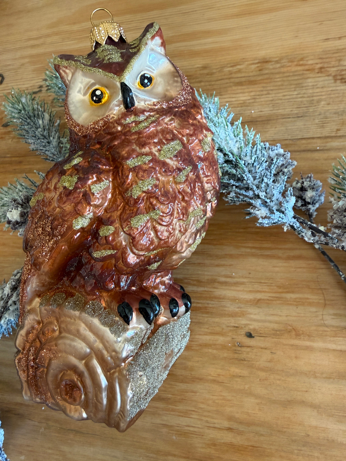 Nostalgie Handmade Ornament from Germany {Large Owl}