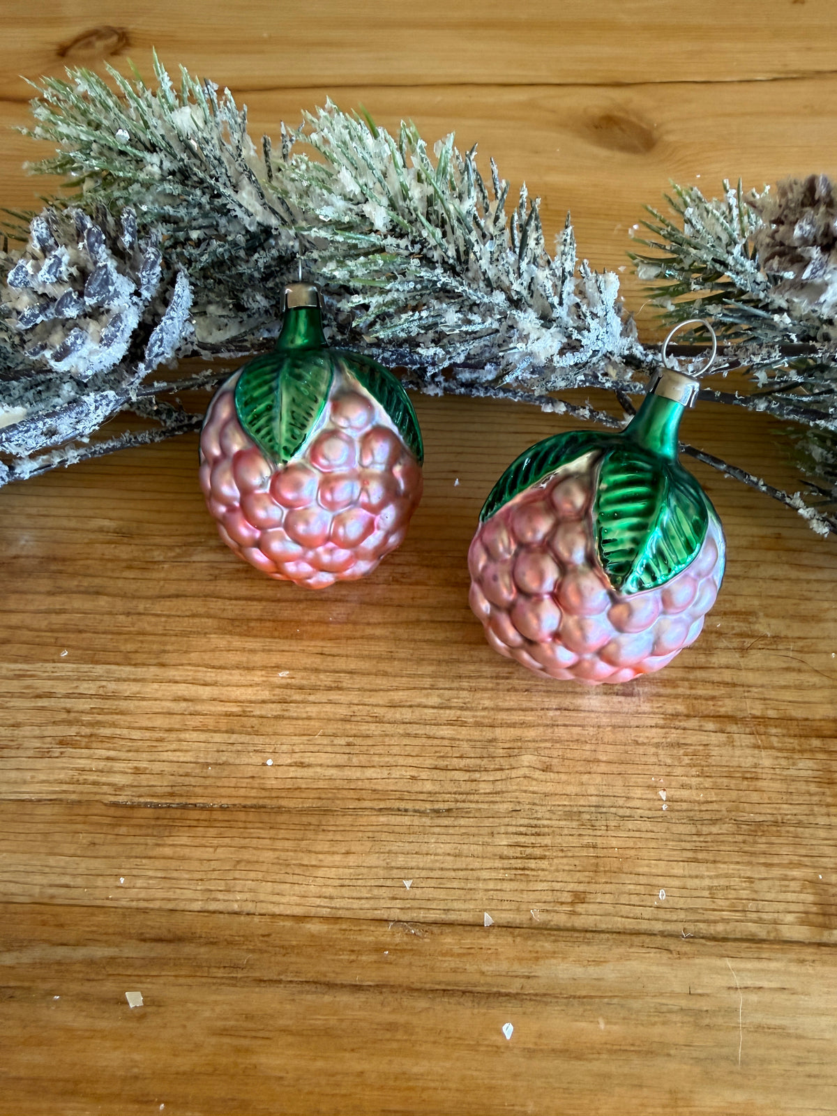 Nostalgie Handmade Ornament from Germany {Berry with Leaf}