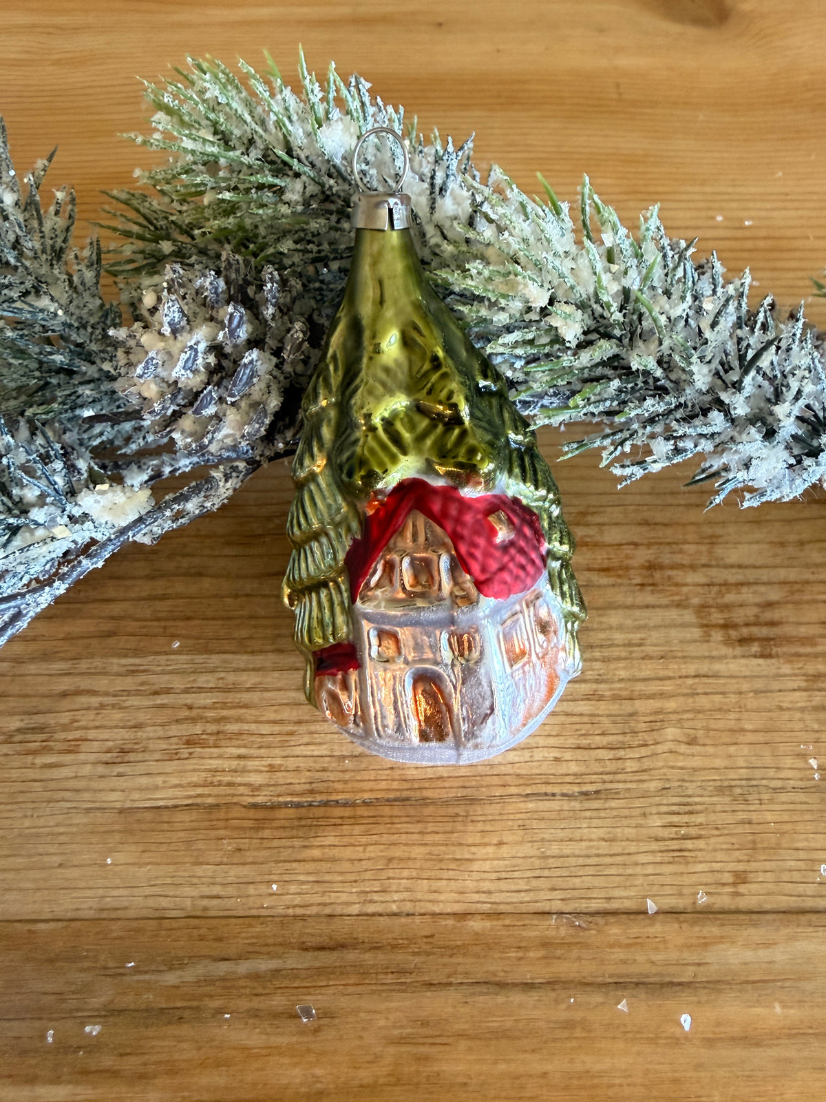 Nostalgie Handmade Ornament from Germany {House with Tree}