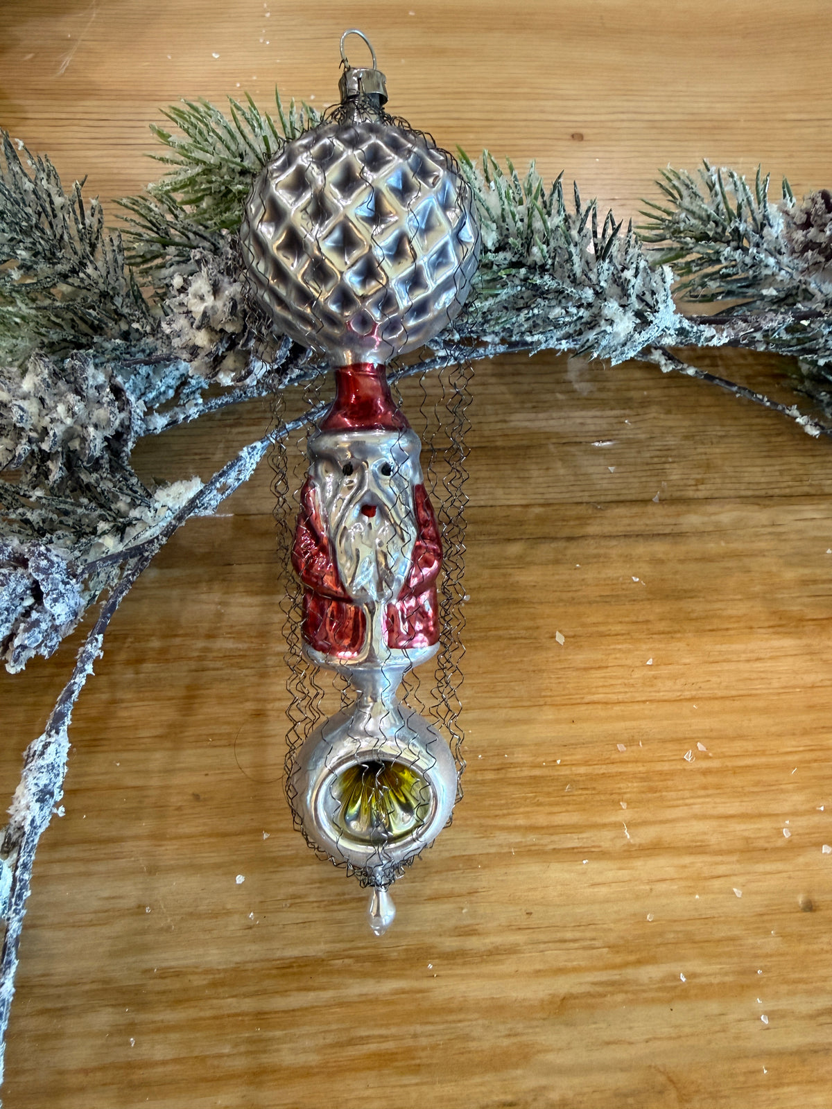 Nostalgie Handmade Ornament from Germany {Santa in Balloon}