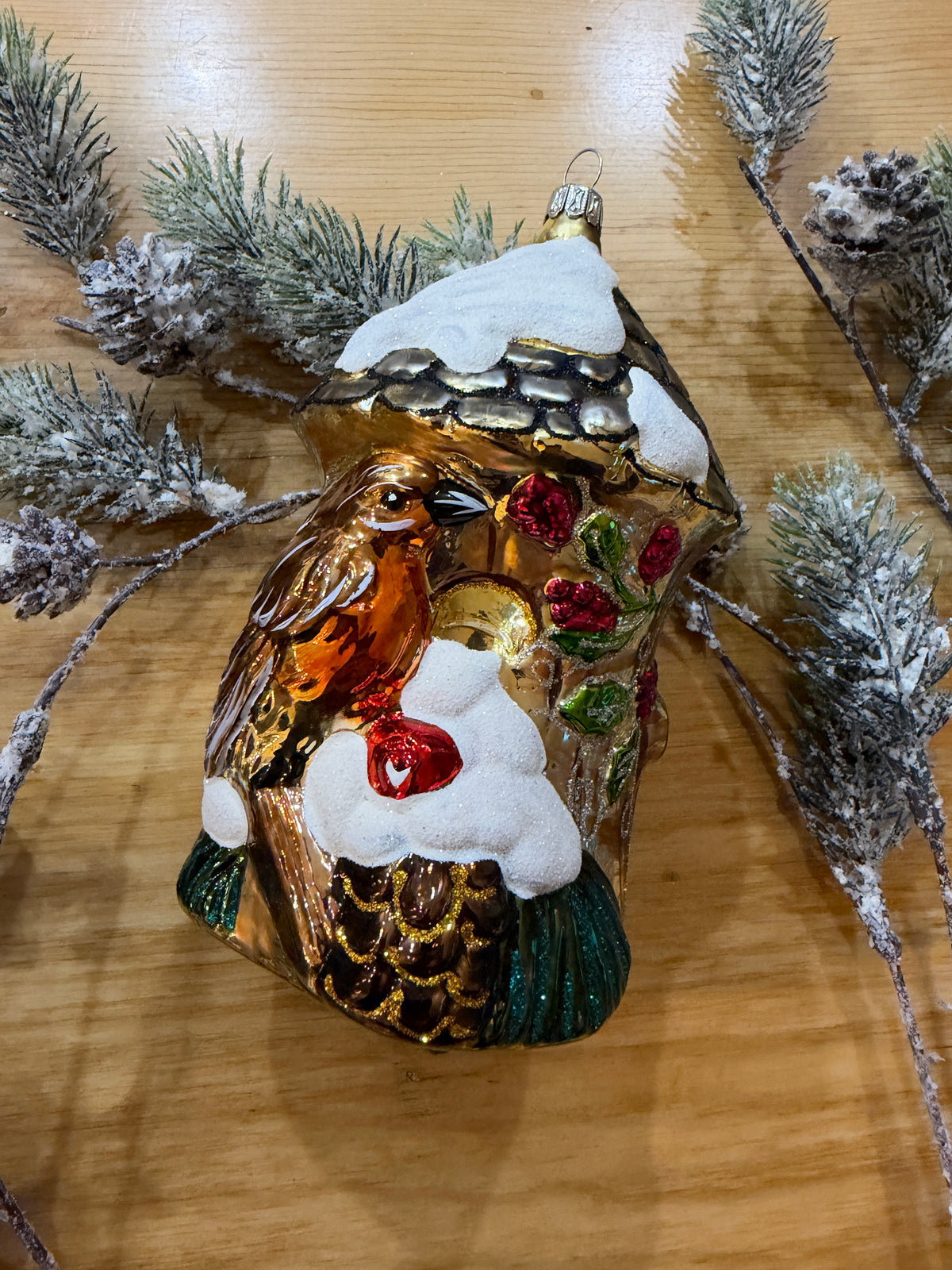 Nostalgie Handmade Ornament from Germany {Large Bird house}