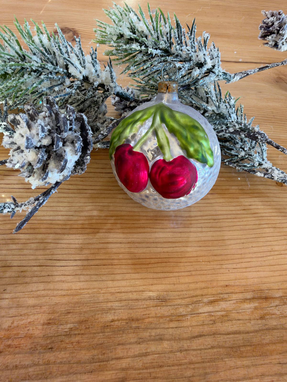 Nostalgie Handmade Ornament from Germany {Cherry Bauble}