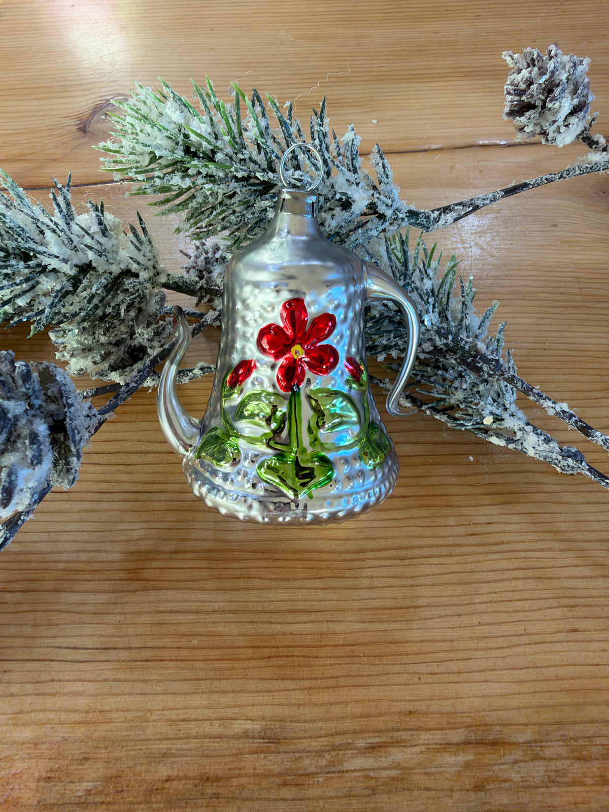 Nostalgie Handmade Ornament from Germany {Bell Flower Kettle}
