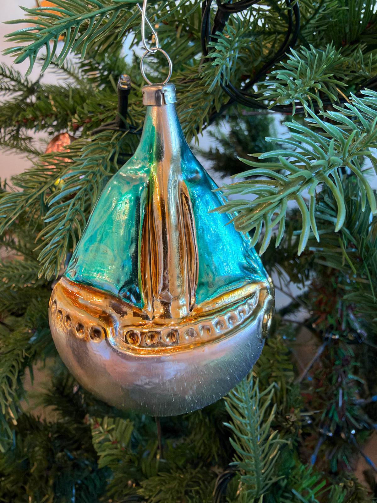 Nostalgie Handmade Ornament from Germany {Sailboat}