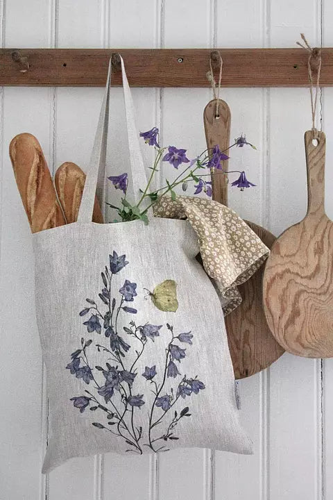 Emma Sjodin: Tote Bag in Linen {Bellflowers}