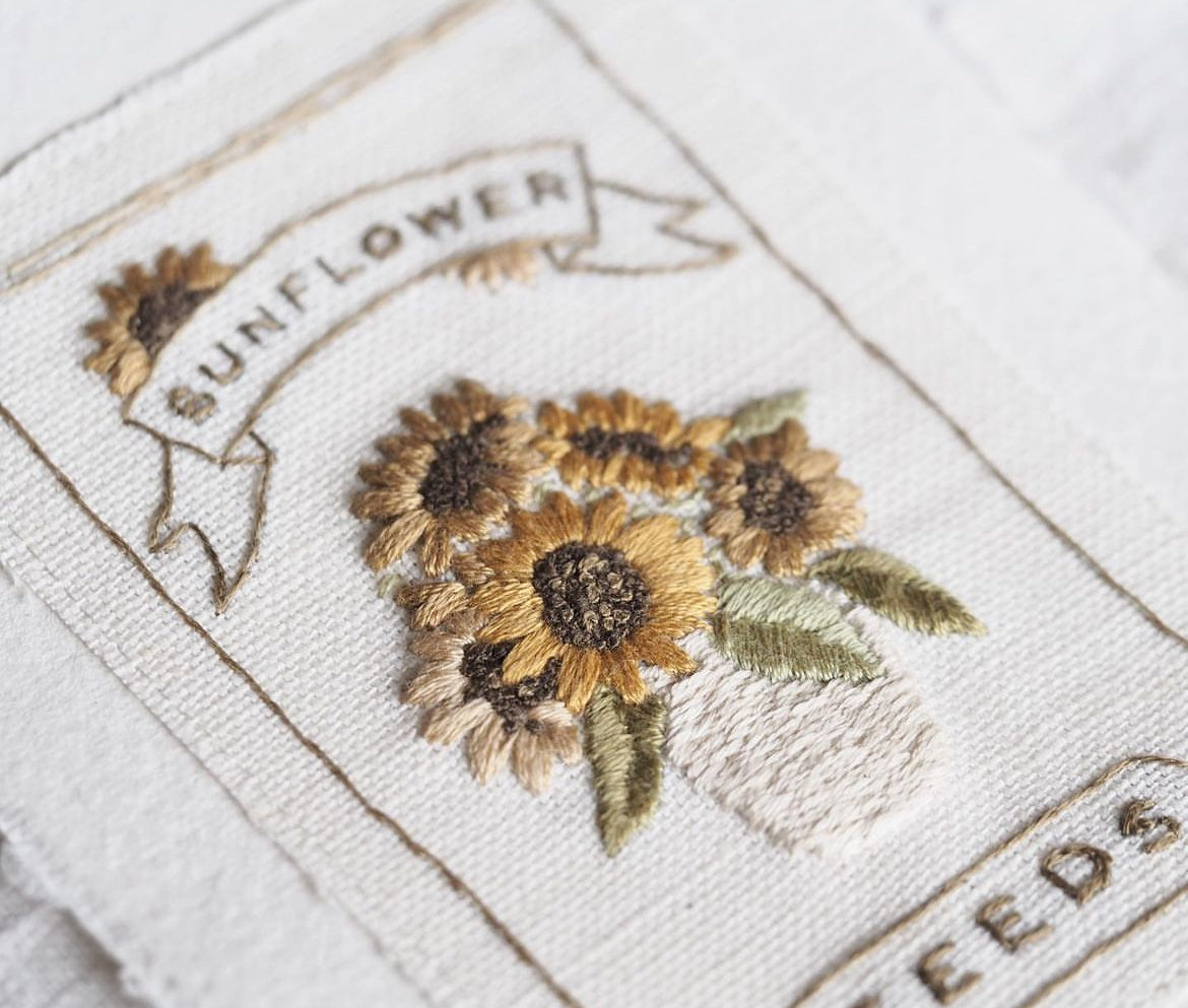 The Stitchery Embroidery Kit: The Potting Shed {Sunflower}