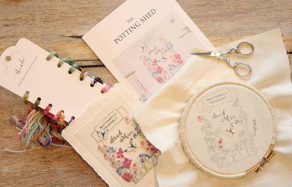 The Stitchery Embroidery Kit: The Potting Shed {Butterfly Mix}