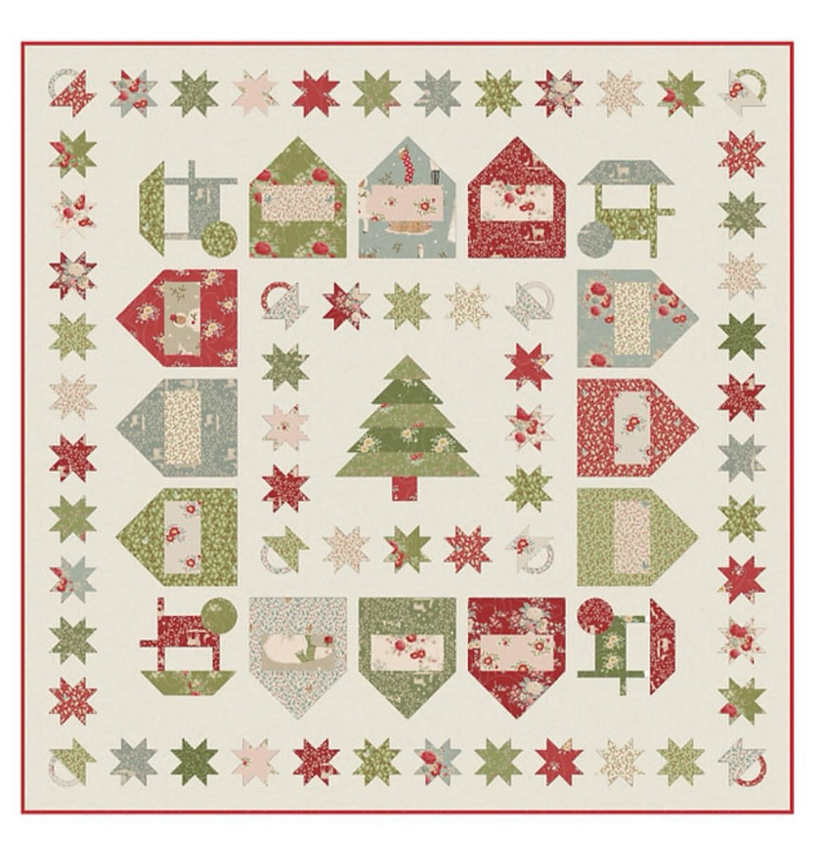 Cakestand Quilts/Tilda Merry Little Christmas Christmas Market Quilt KITS
