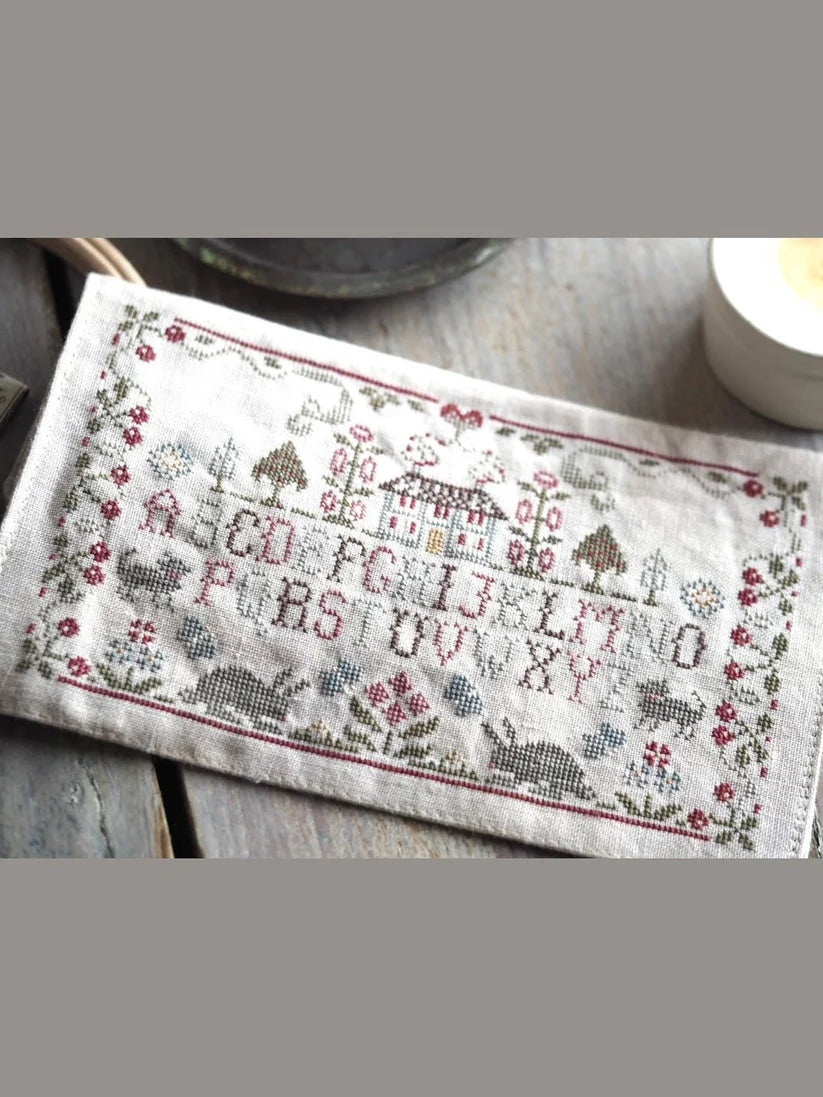 The Stitchery Sisters Cross Stitch Pattern: The Cherry Garden Sampler
