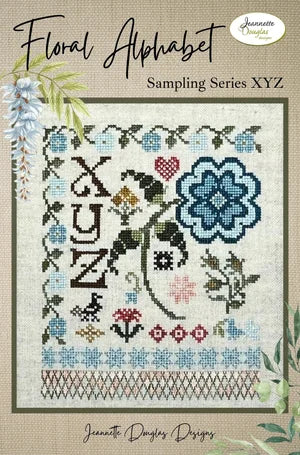 Floral Alphabet Series Cross stitch pattern by Jeannette Douglas Designs