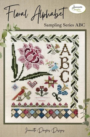 Floral Alphabet Series Cross stitch pattern by Jeannette Douglas Designs