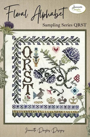 Floral Alphabet Series Cross stitch pattern by Jeannette Douglas Designs