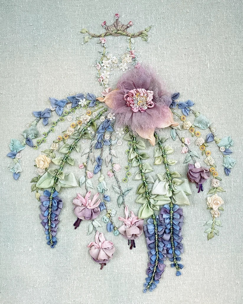 Jolie Robe de Jardin Ribbon Embroidery Kit by Mary Jo Hiney Designs