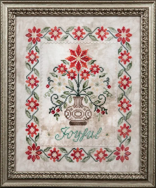 Blooming Bouquets #3  Joyful Cross stitch pattern by Jeannette Douglas Designs