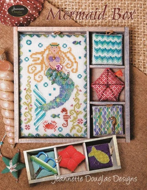 Mermaid Box Kit Cross stitch pattern by Jeannette Douglas Designs
