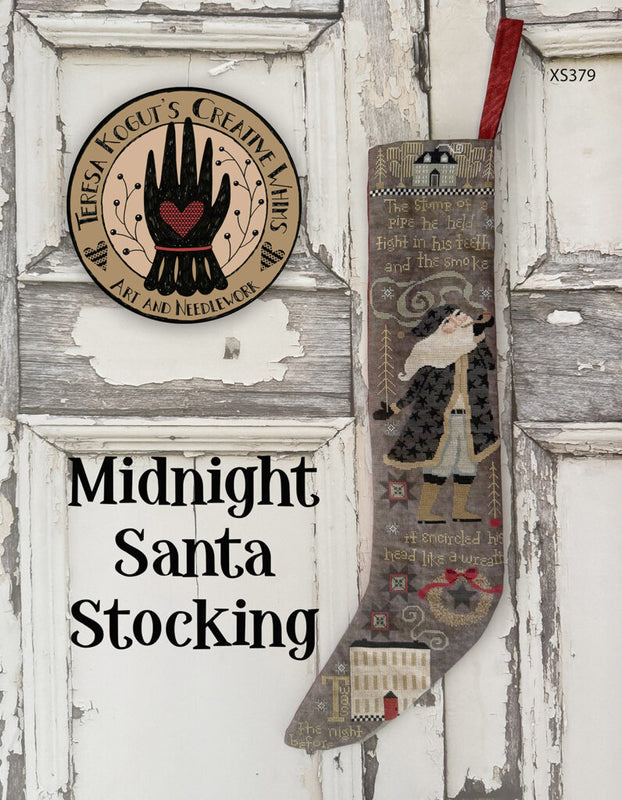 Midnight Santa Stocking Kit/ Thread Pack, by Teresa Kogut