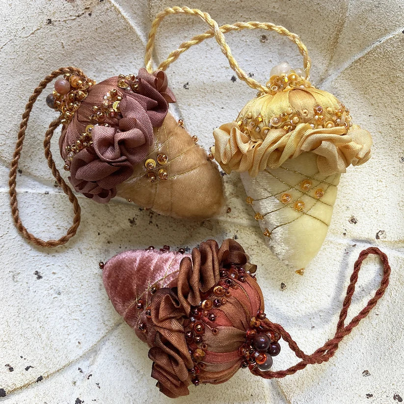 Mighty Oak Velvet Acorns kit, by Mary Jo Hiney Designs