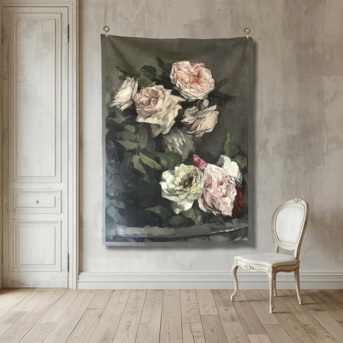 Stitch & Fable Vintage Art Textile Panel ~ {Old Roses}
