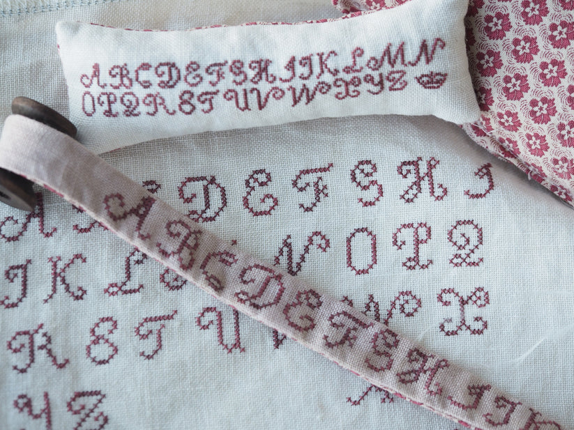 The Stitchery Sisters Cross Stitch Pattern: Alphabet Sampler