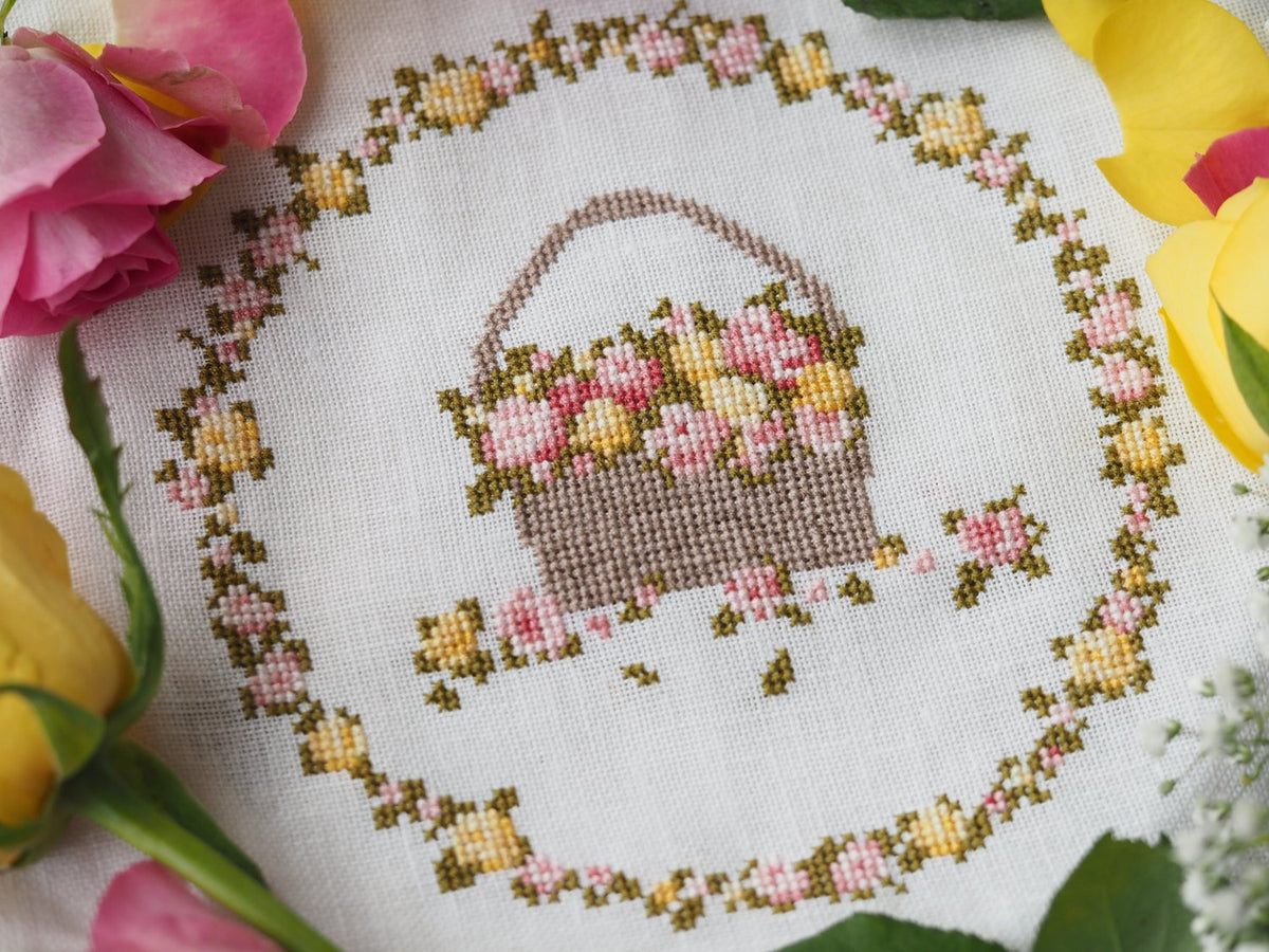 The Stitchery Cross Stitch Kit: Rose Wreath