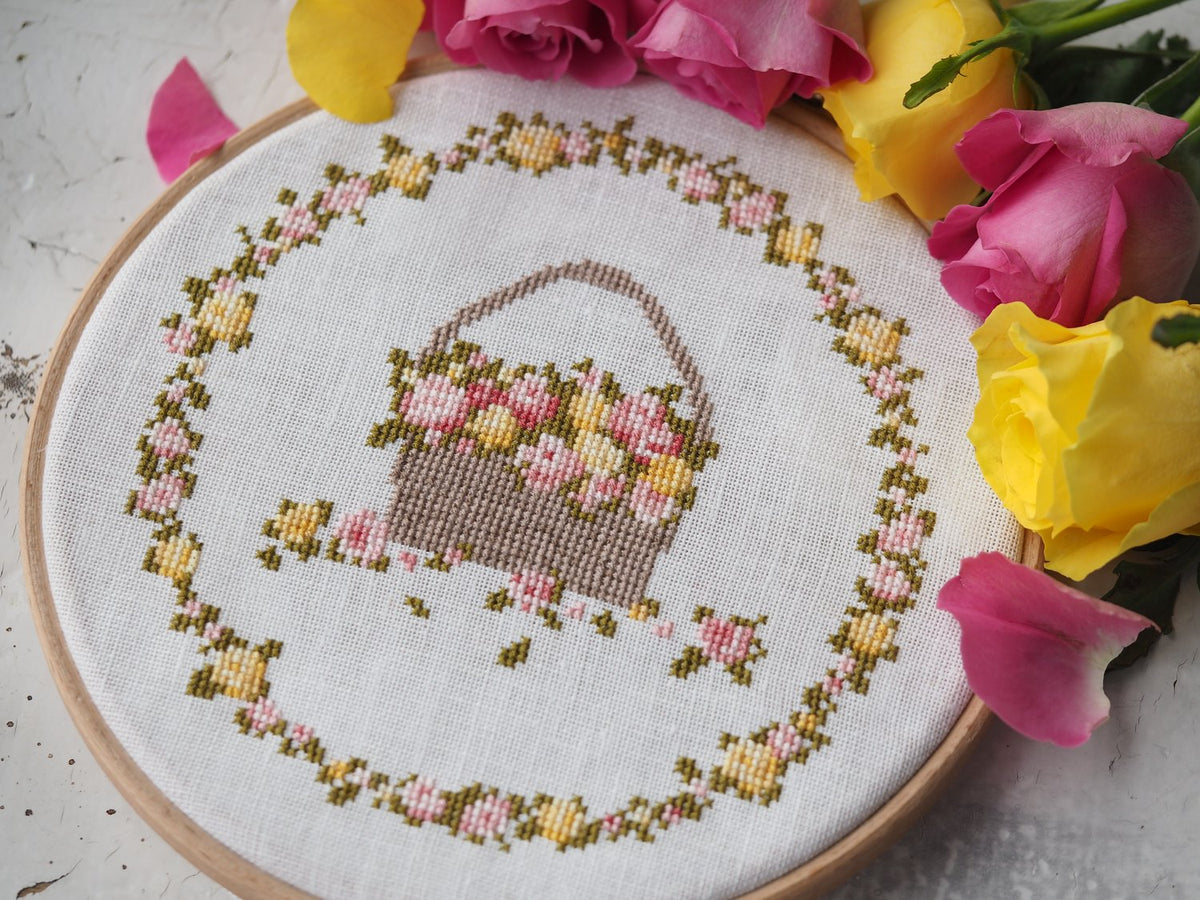 The Stitchery Cross Stitch Kit: Rose Wreath