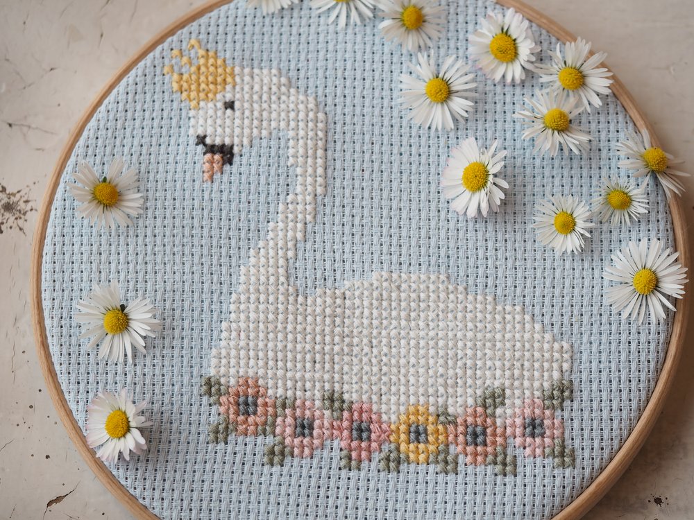 The Stitchery Cross Stitch Kit: Fairytale Swan Junior {aida}