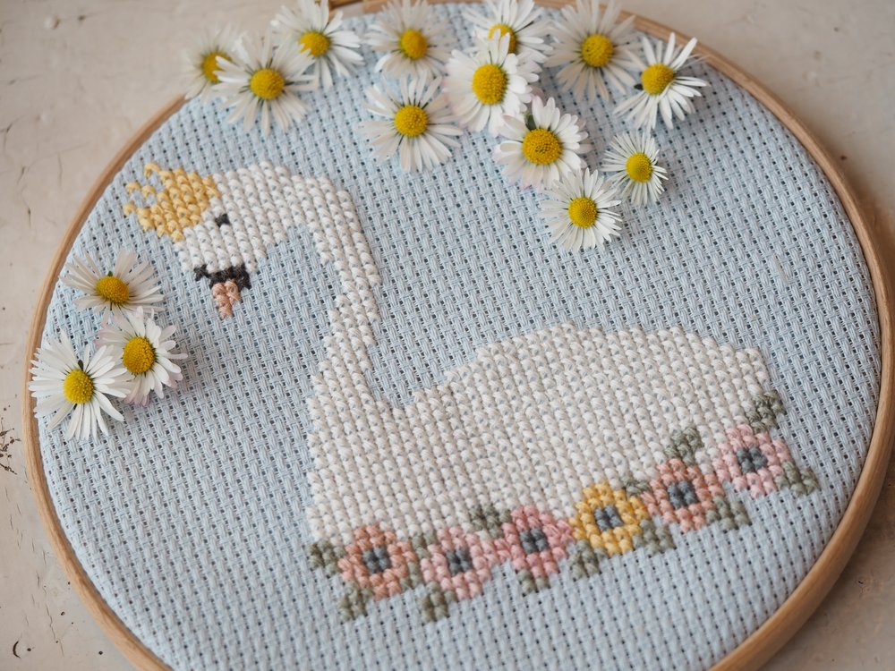 The Stitchery Cross Stitch Kit: Fairytale Swan Junior {aida}