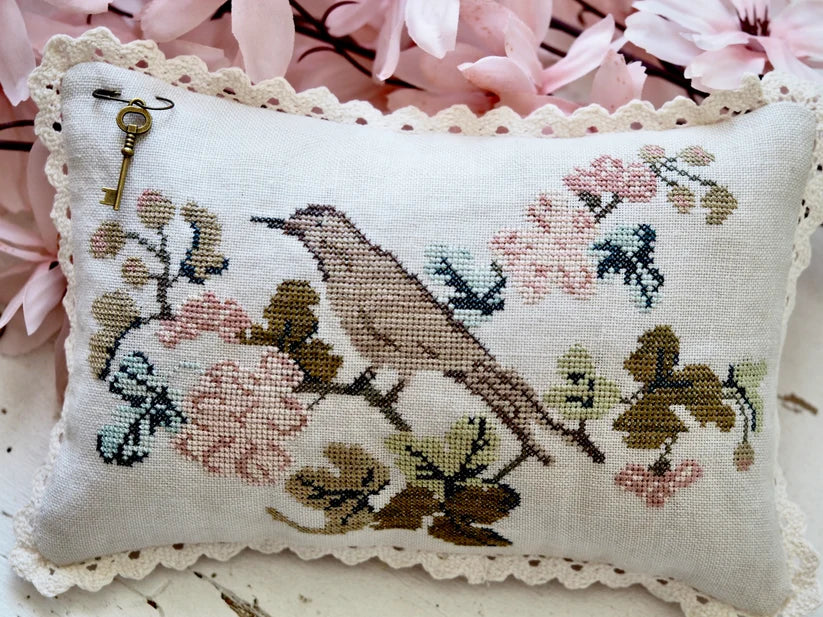 The Stitchery Sisters Cross Stitch Pattern: Secret Garden Songbird
