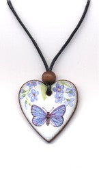 Stockwell Ceramics Pendant {Heart Butterfly}