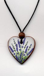 Stockwell Ceramics Pendant {Heart Lavender}