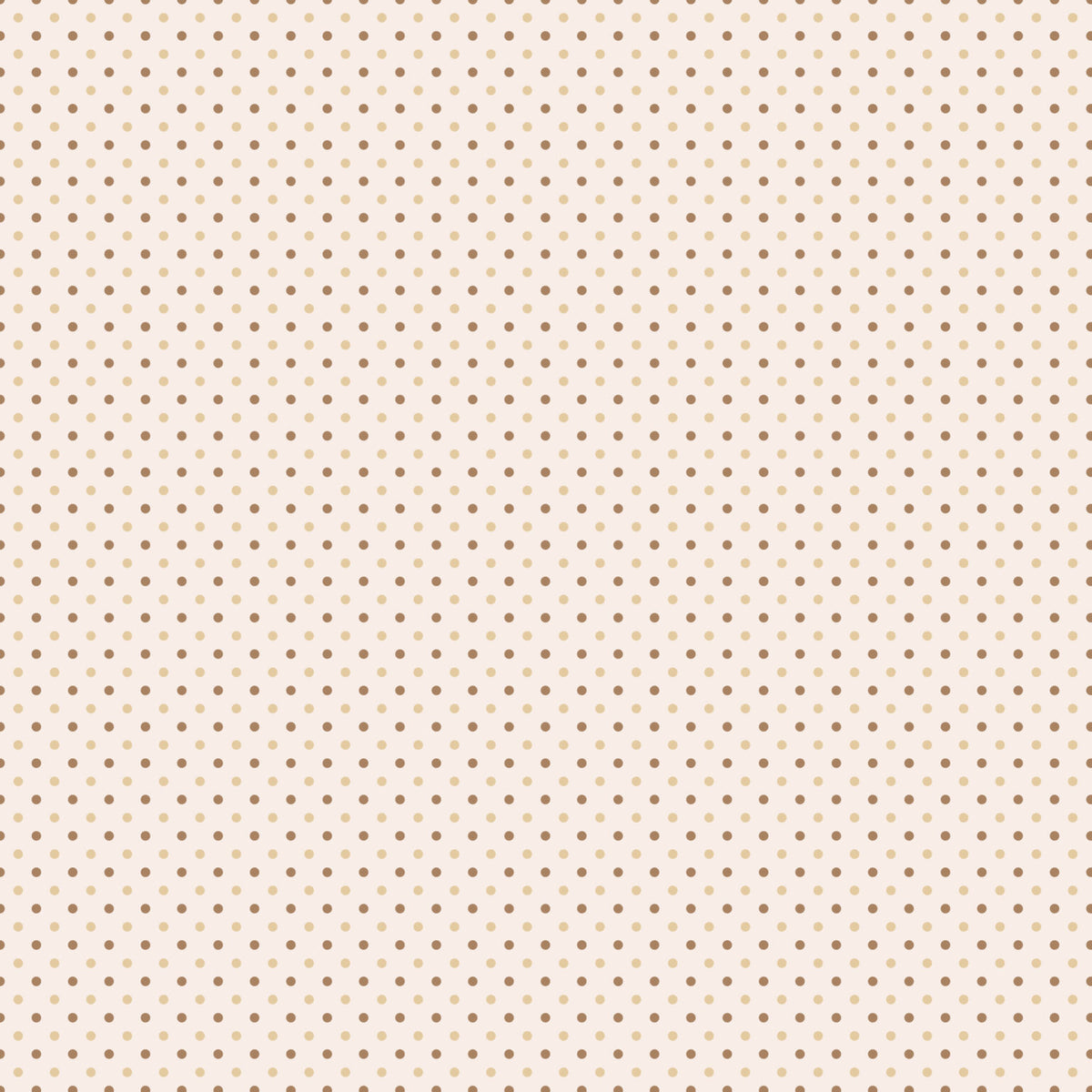 Beige polka dot pattern fabric, lightweight material, ideal for crafting or upholstery projects.