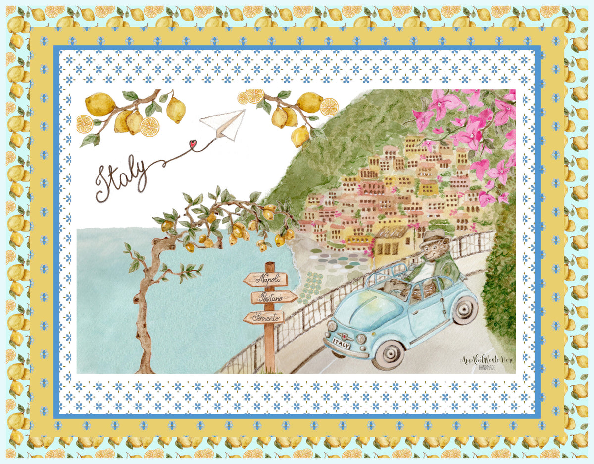 Amiably True Italian Summer: Postcards from Italy QUILT KIT