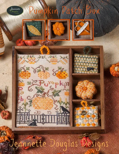 Pumpkin Patch Box Kit Cross stitch pattern by Jeannette Douglas Designs