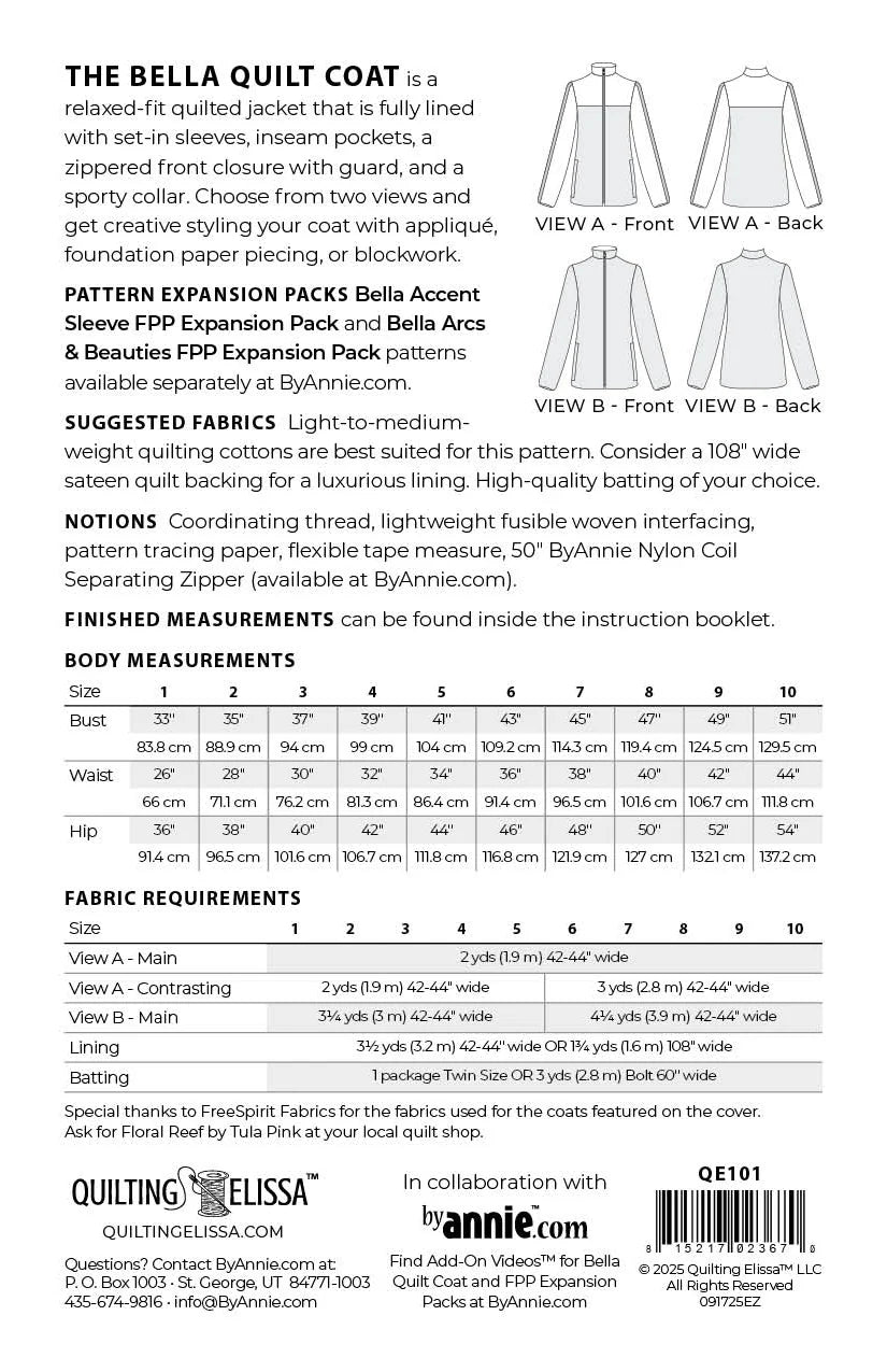 Bella Quilt Coat Starter Pattern {By Annie's} Paper Pattern