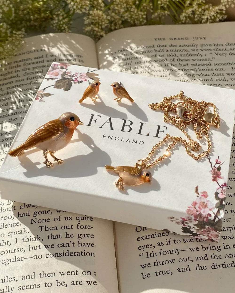 Fable England Robin Stud Earrings