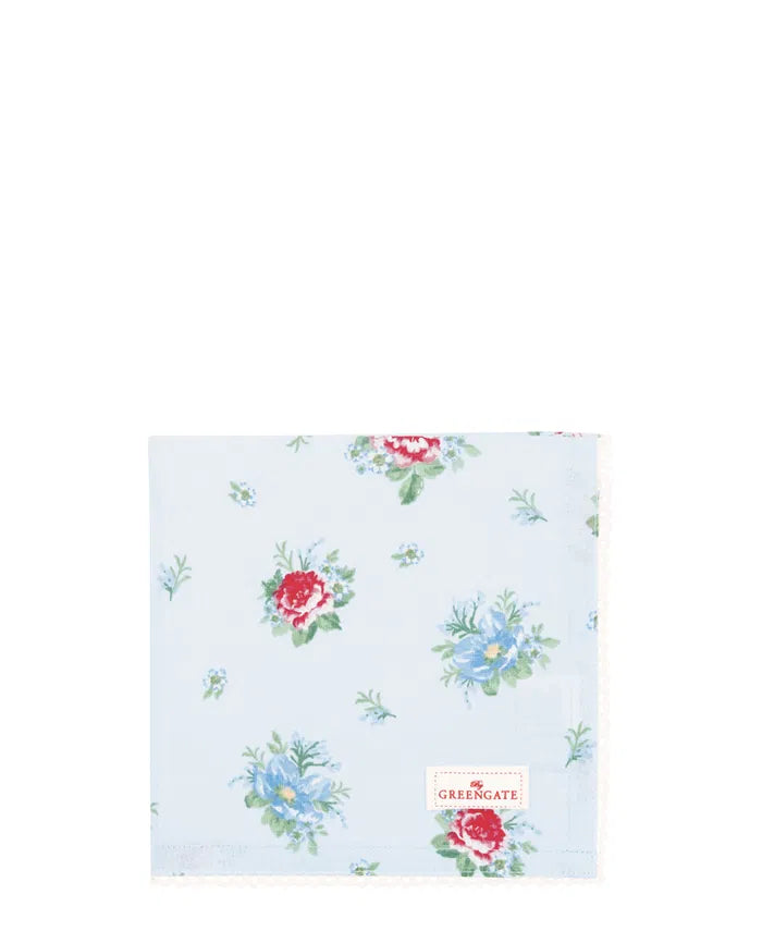 GreenGate Napkin with Lace Alivia Pale Blue