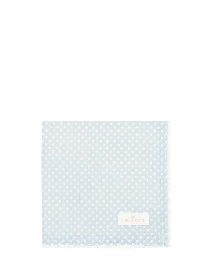 GreenGate Napkin with Lace Dotty Pale Blue