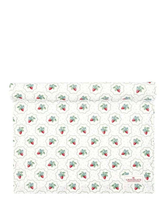 GreenGate Table Runner Berry Petite White