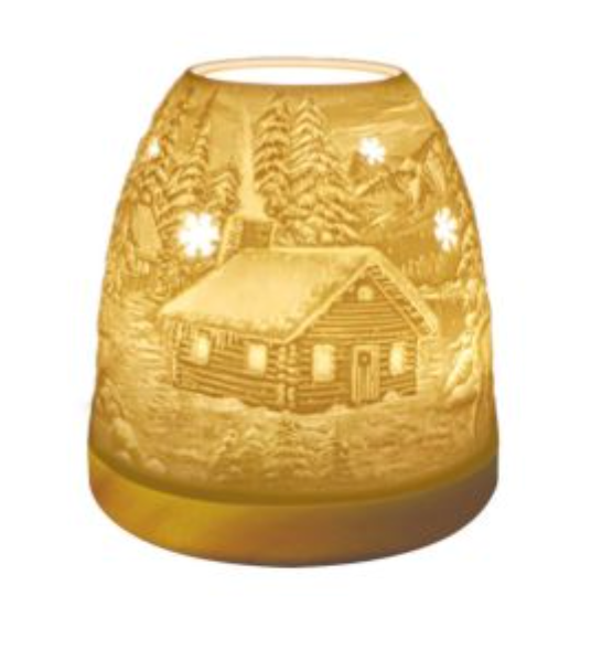 Starlight Glowing Candle Holder {Log Cabin}