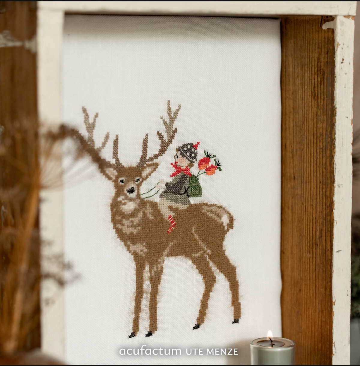 Acufactum A Handmade Winter KIT {Stag Ride Cross-stitch}