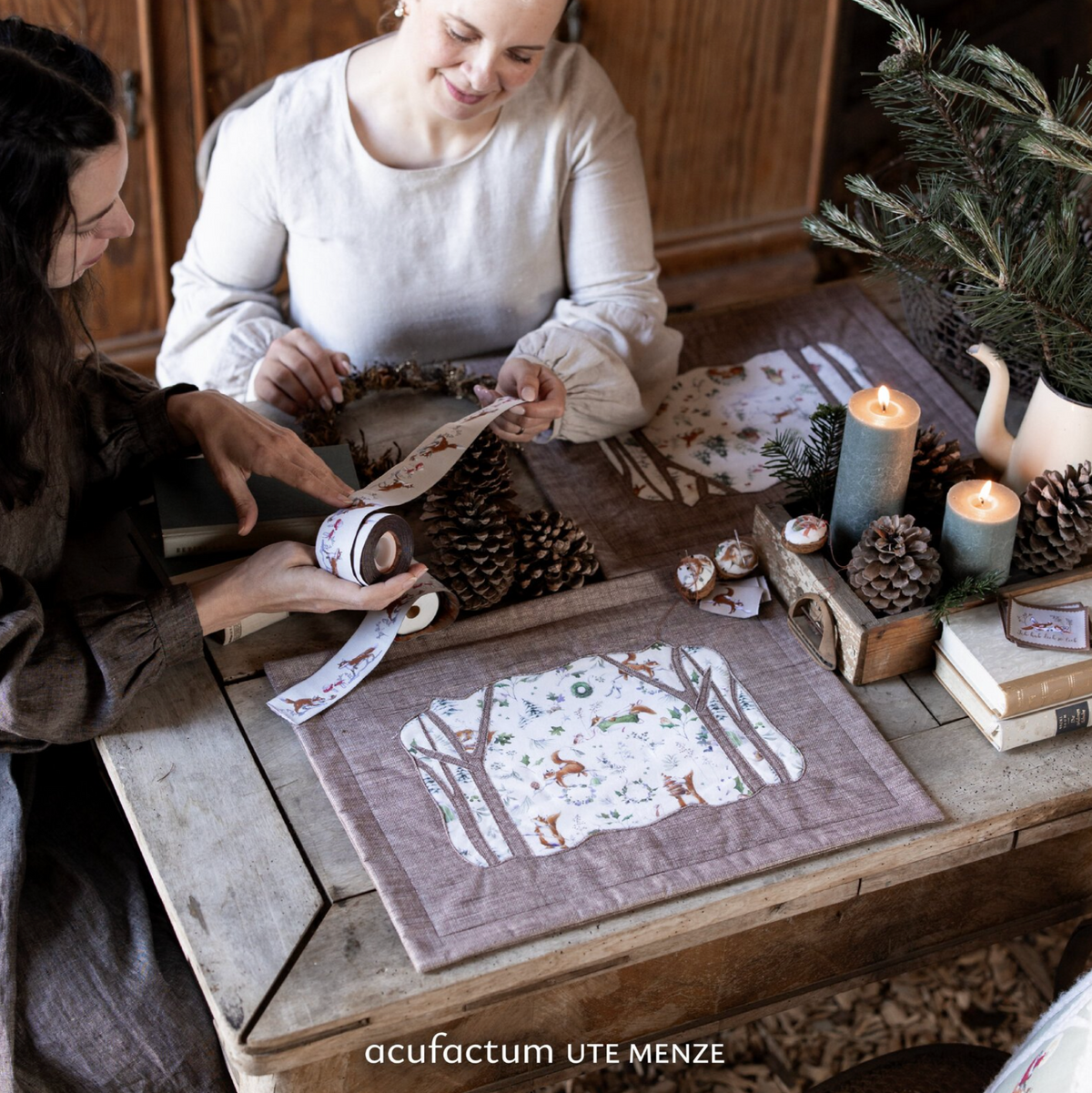 Acufactum A Handmade Winter KIT {Woodland View Placemat}