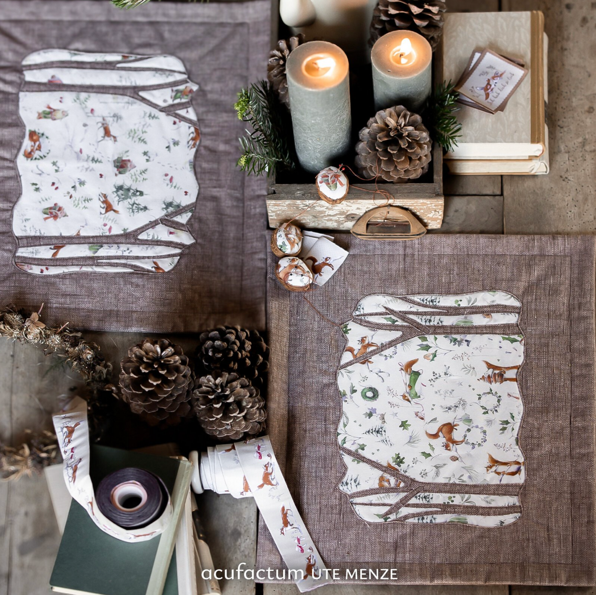 Acufactum A Handmade Winter KIT {Woodland View Placemat}