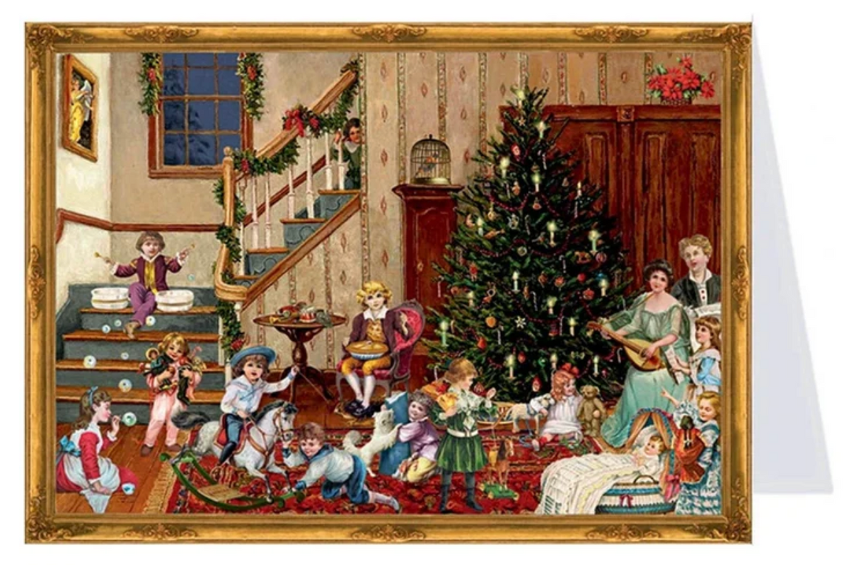 German Postcard Advent Calendar {Christmas Eve}