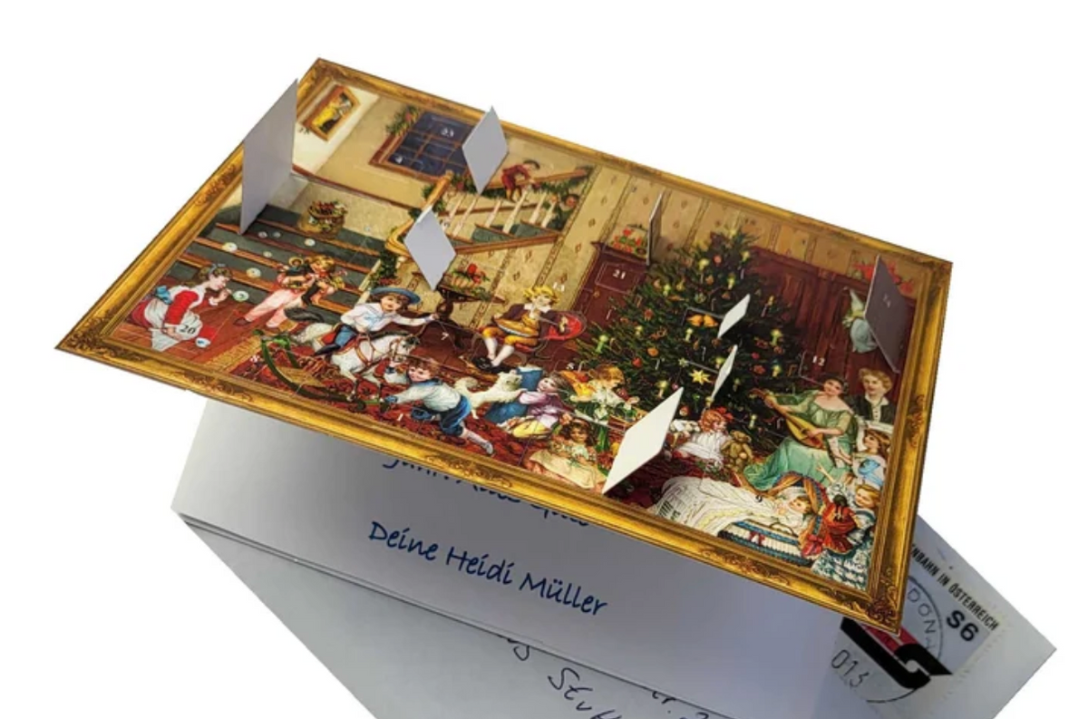 German Postcard Advent Calendar {Christmas Eve}