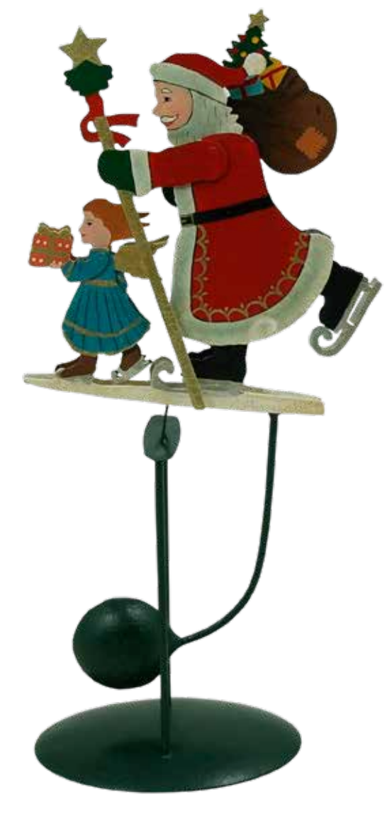 Santa's and Angel German Balancing Ornament