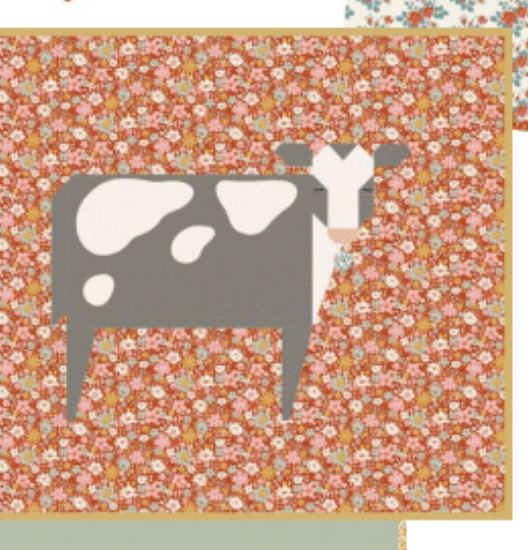 Tilda Village Life Farmers Market Pillow KIT {Cow}