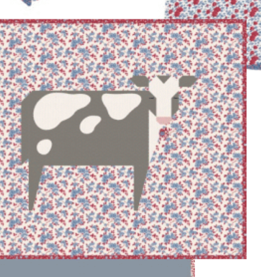 Tilda Village Life Farmers Market Pillow KIT {Cow}