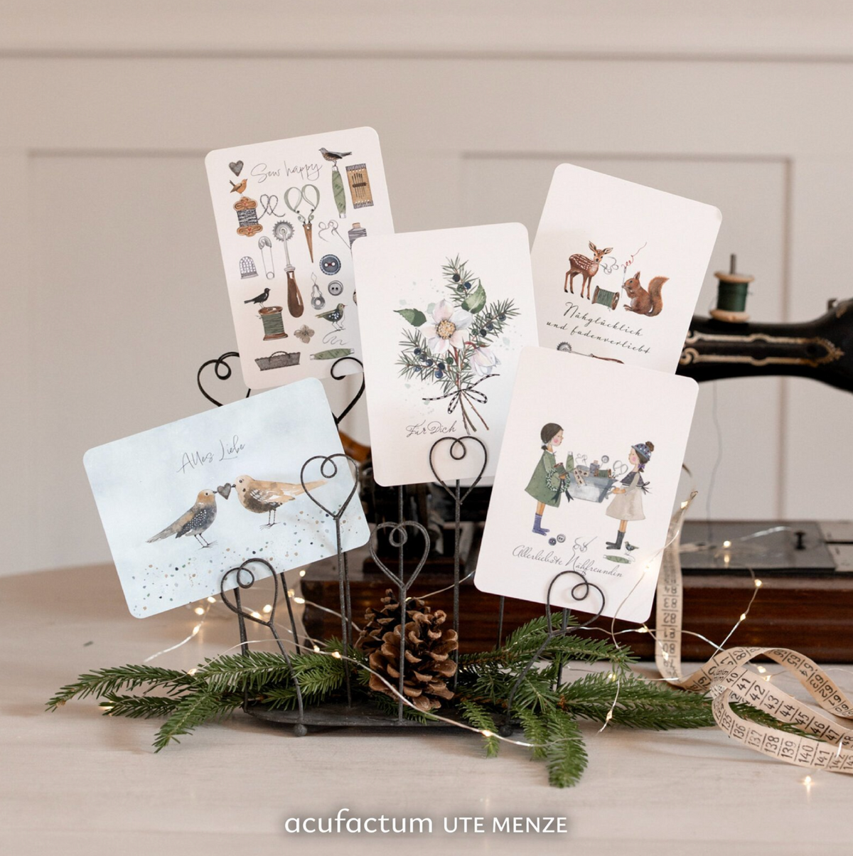 Acufactum Postcard Pair of Birds "All the Best"